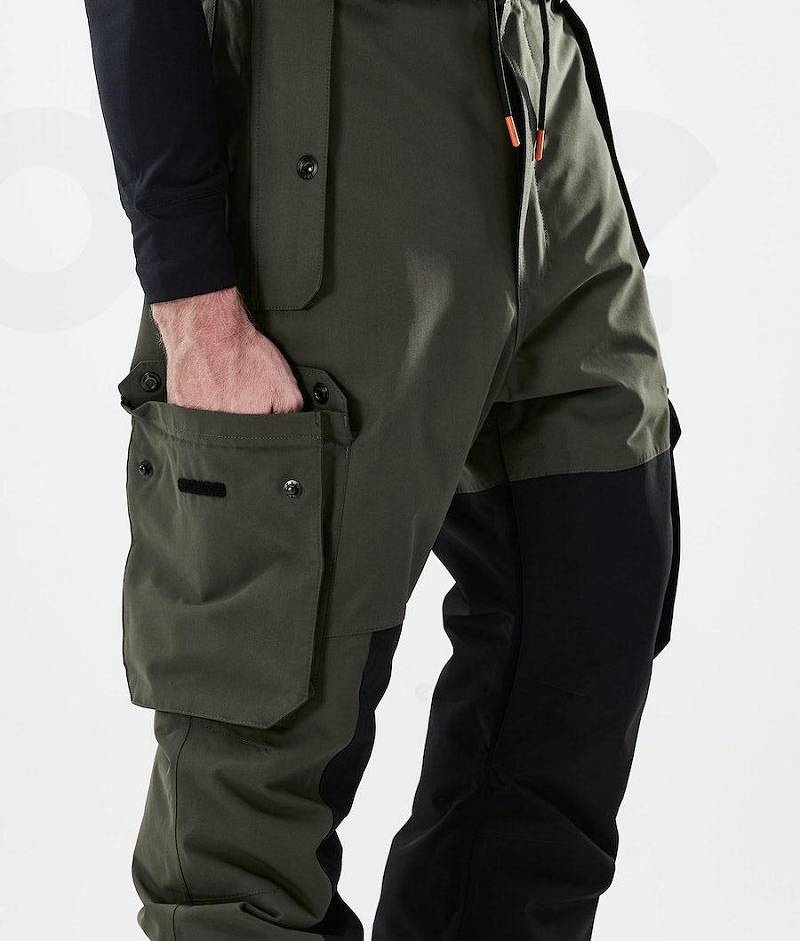 Olive / Black Men's Dope Adept 2021 Ski Pants | India_D1567