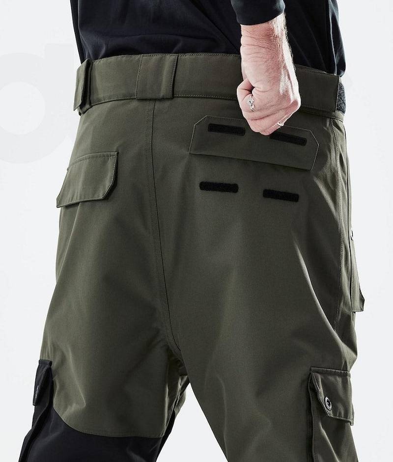 Olive / Black Men's Dope Adept 2021 Snowboard Pants | India_D1084