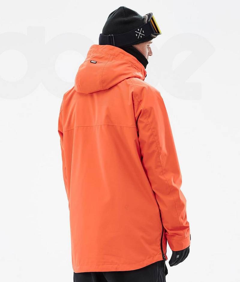 Orange Men's Dope Akin Ski Jackets | India_D1459