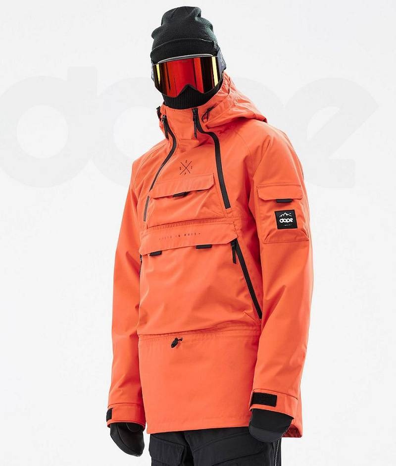 Orange Men\'s Dope Akin Ski Jackets | India_D1459