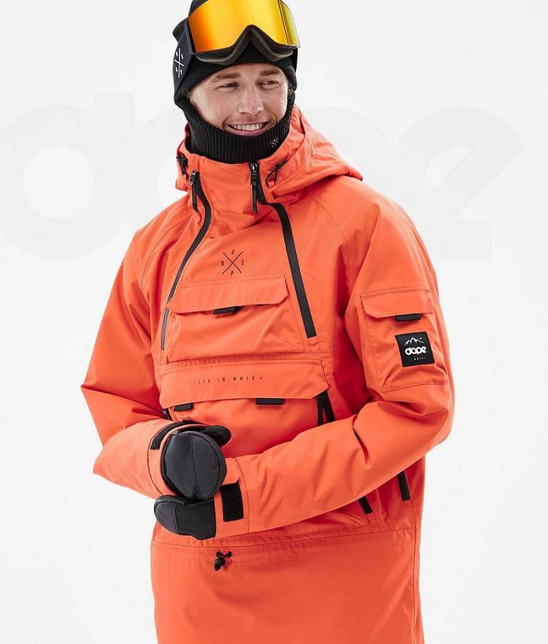 Orange Men's Dope Akin Snowboard Jackets | India_D1605