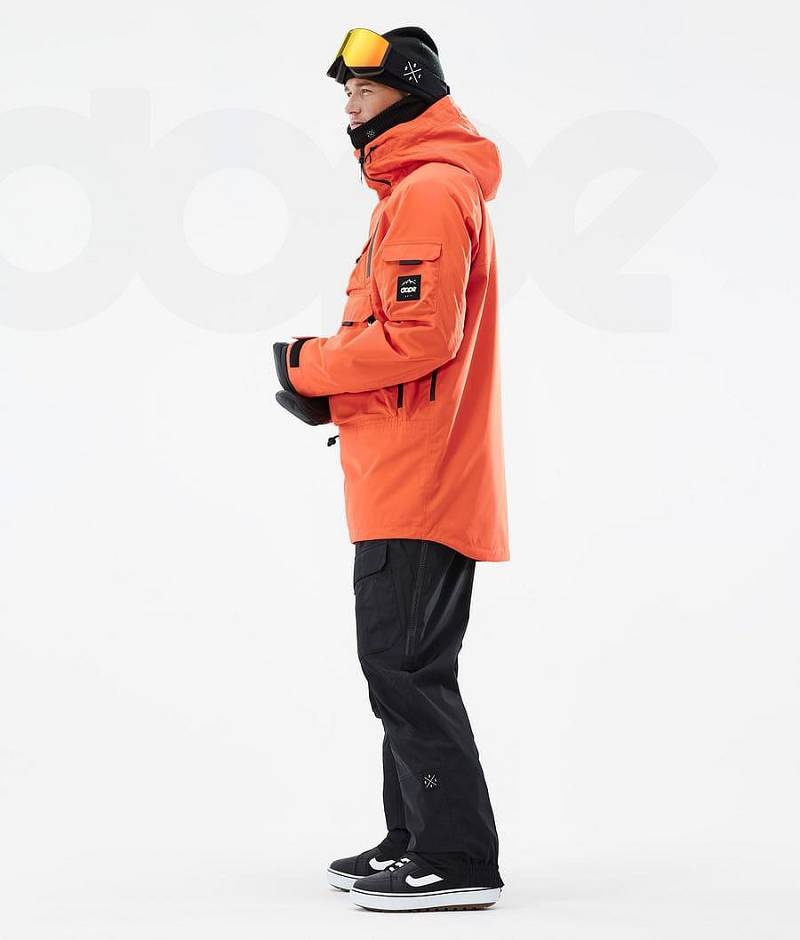 Orange Men's Dope Akin Snowboard Jackets | India_D1605