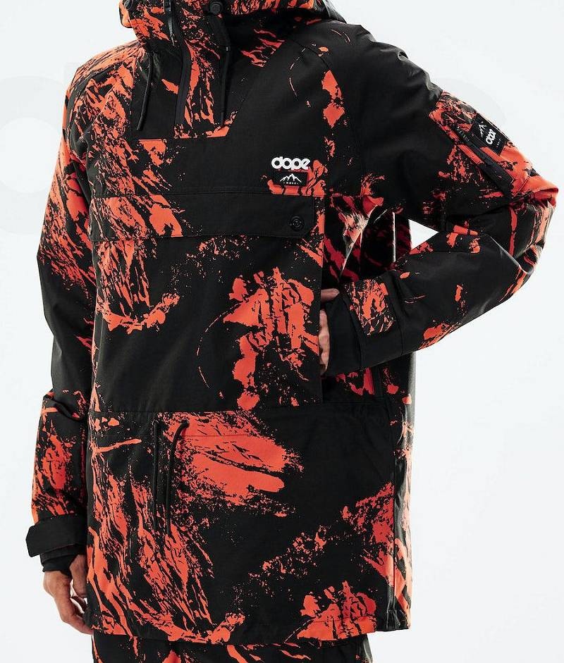 Orange Men's Dope Annok 2021 Snowboard Jackets | India_D1154