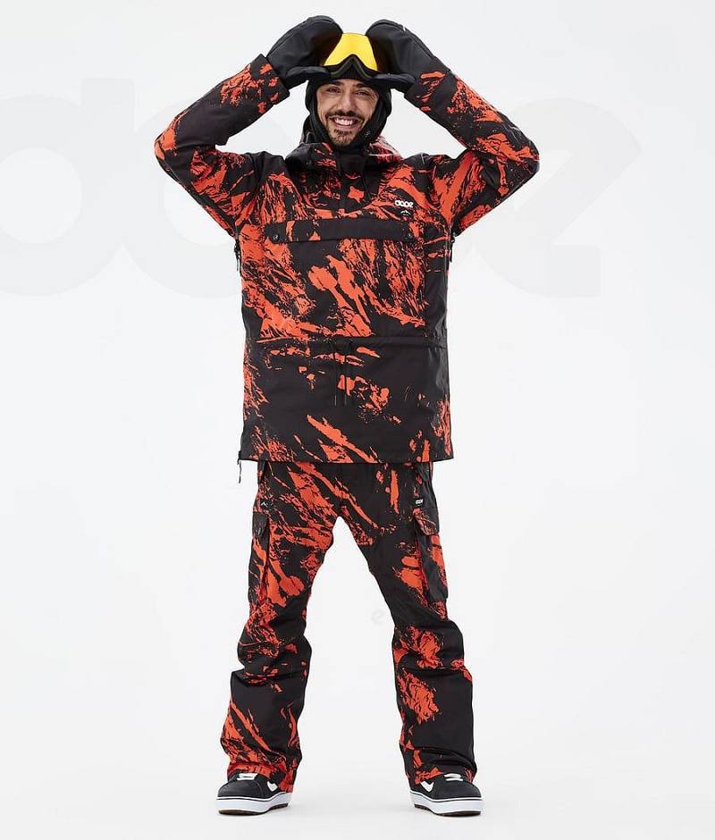 Orange Men's Dope Annok Snowboard Jackets | India_D1722