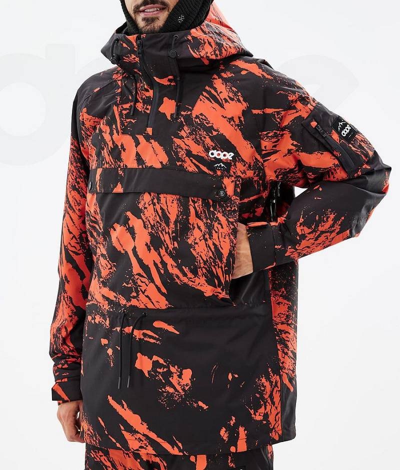 Orange Men's Dope Annok Snowboard Jackets | India_D1722