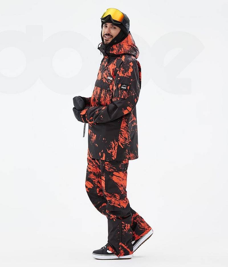 Orange Men's Dope Annok Snowboard Jackets | India_D1722