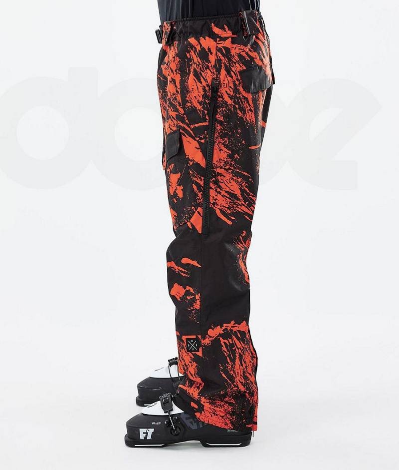 Orange Men's Dope Antek Ski Pants | India_D2057