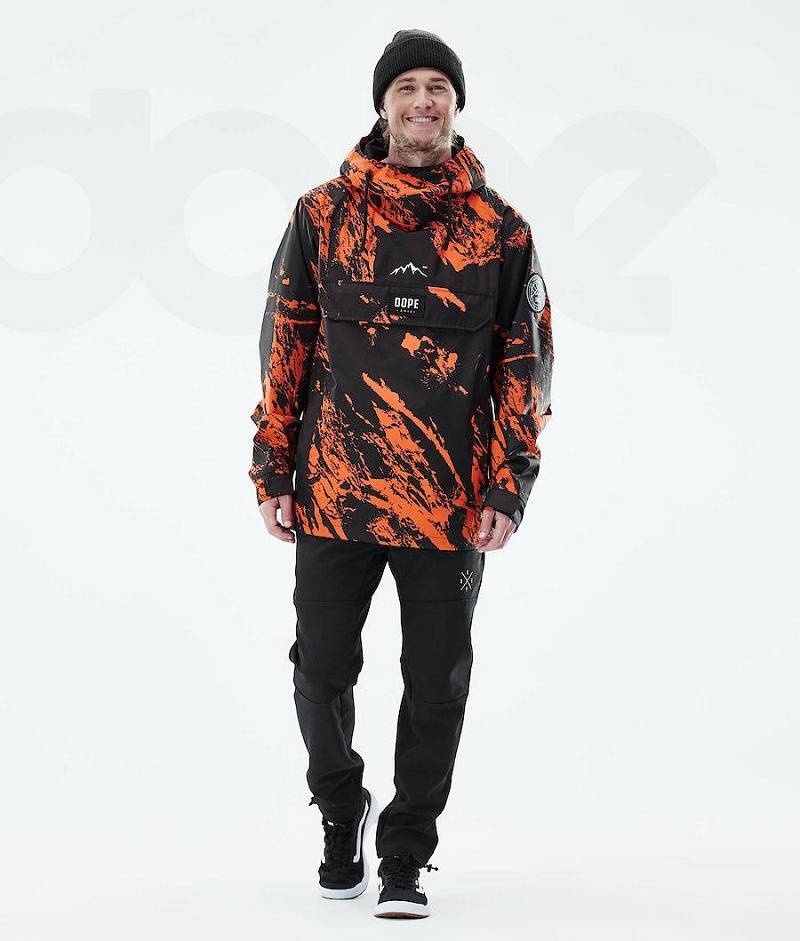 Orange Men's Dope Blizzard Light Outdoor Jackets | India_D1574