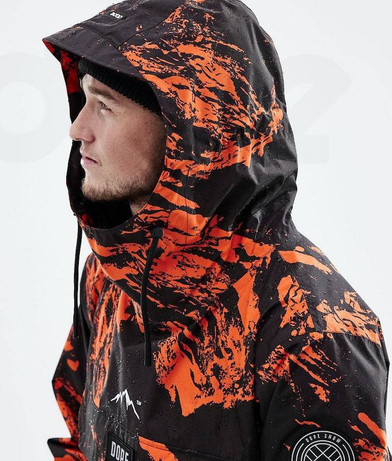 Orange Men's Dope Blizzard Light Outdoor Jackets | India_D1574