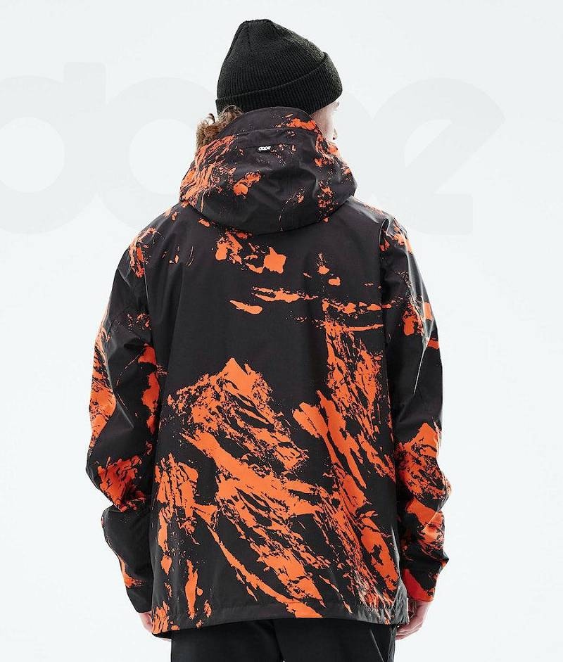 Orange Men's Dope Blizzard Light Outdoor Jackets | India_D1574