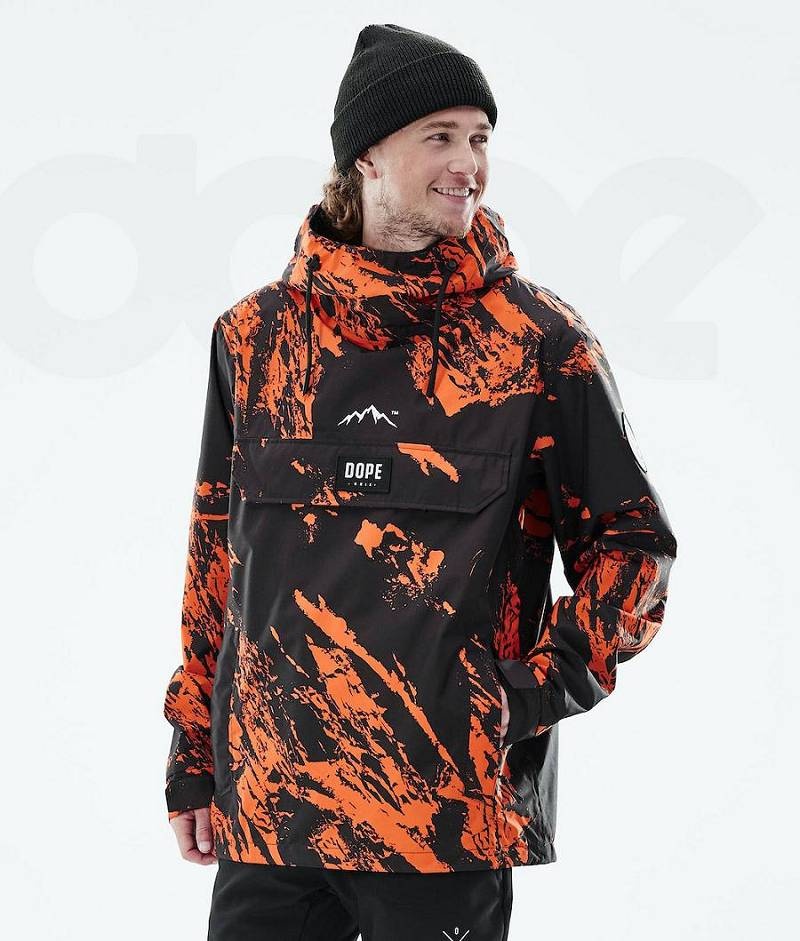 Orange Men\'s Dope Blizzard Light Outdoor Jackets | India_D1574