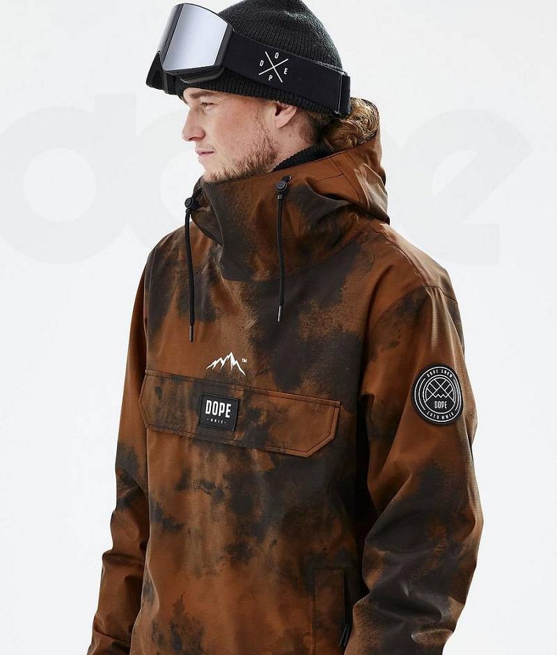 Orange Men's Dope Blizzard Ski Jackets | India_D2053