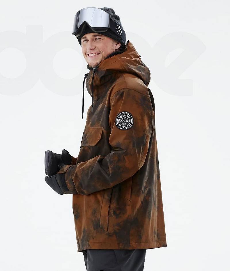 Orange Men's Dope Blizzard Ski Jackets | India_D2053