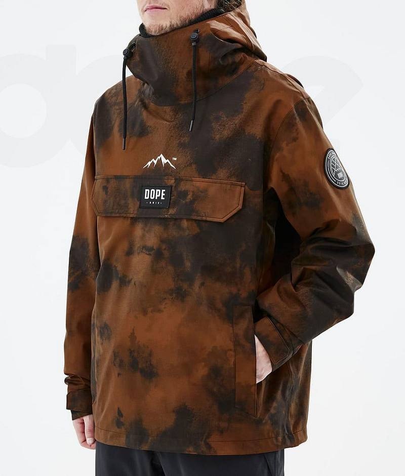 Orange Men's Dope Blizzard Ski Jackets | India_D2053