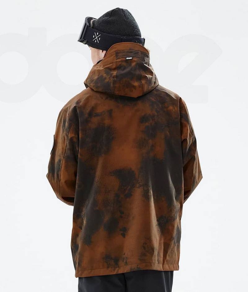 Orange Men's Dope Blizzard Ski Jackets | India_D2053