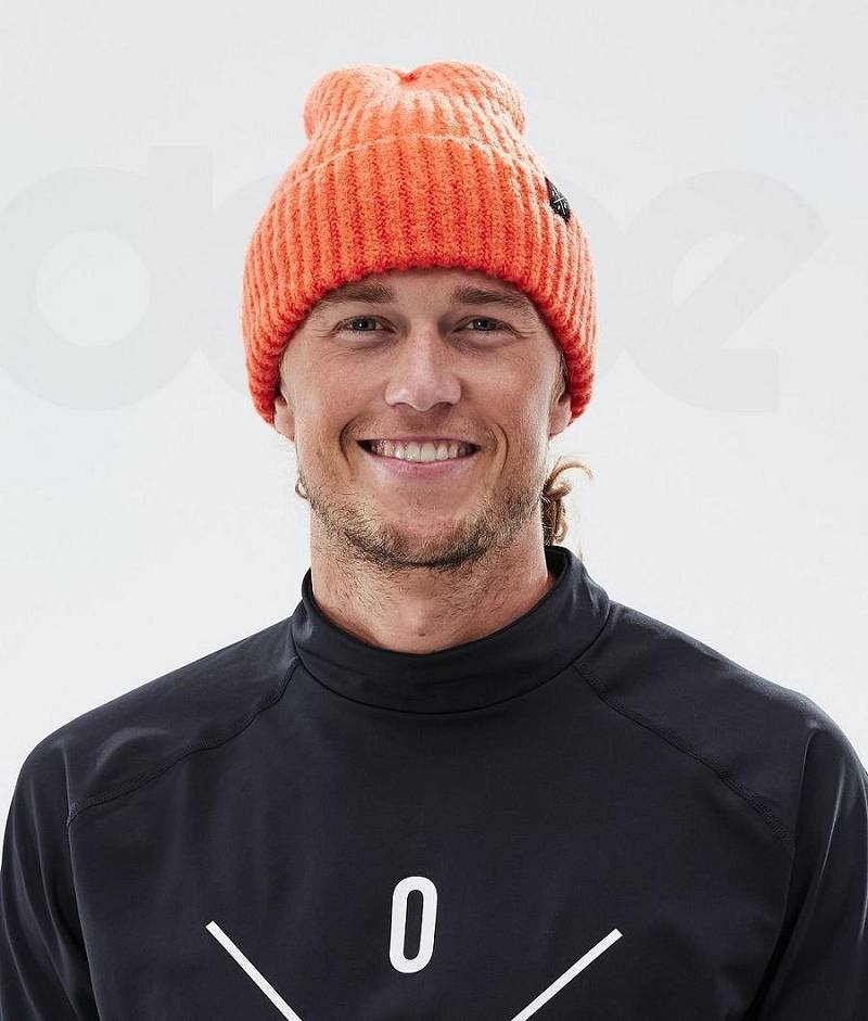 Orange Men's Dope Chunky Beanies | India_D1888