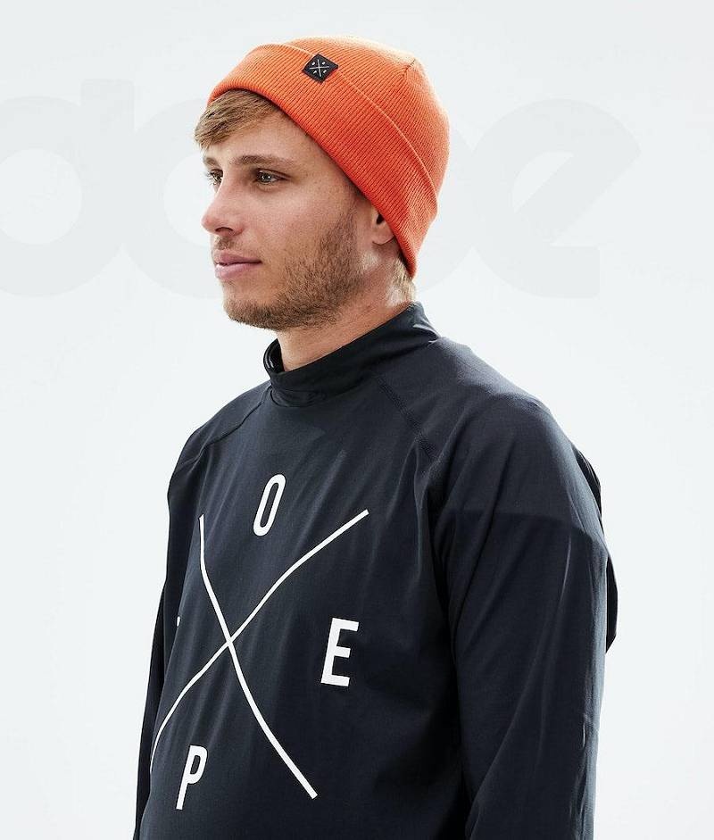 Orange Men's Dope Solitude Beanies | India_D1176