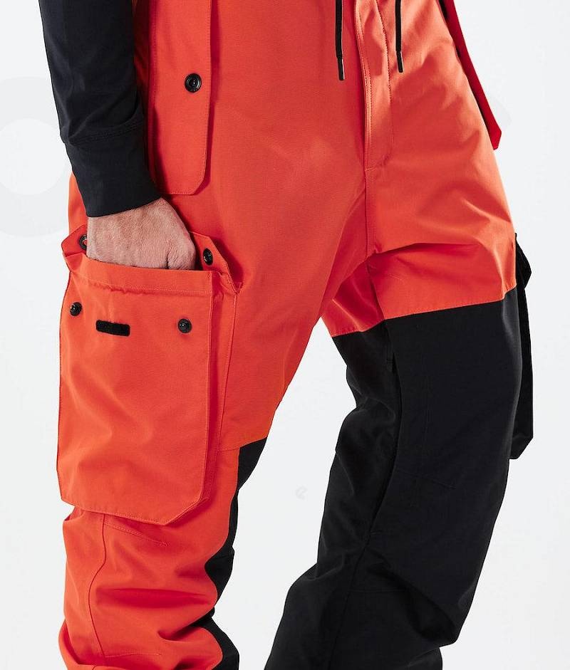 Orange / Black Men's Dope Adept 2021 Ski Pants | India_D2127