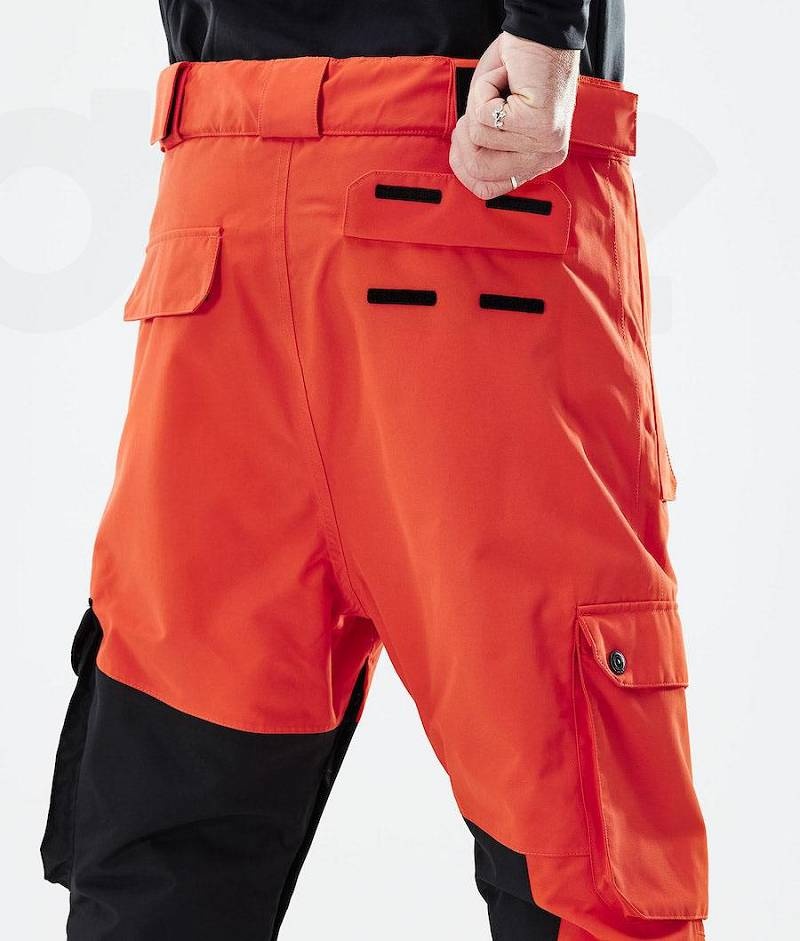 Orange / Black Men's Dope Adept 2021 Snowboard Pants | India_D1001