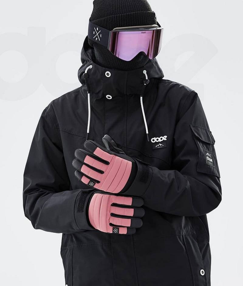 Pink Men's Dope Ace Snowboard Gloves | India_D2192