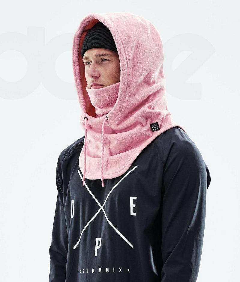 Pink Men's Dope Cozy Hood II Facemasks | India_D1620