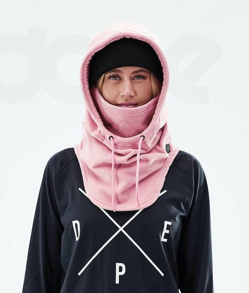 Pink Men's Dope Cozy Hood II Facemasks | India_D1620