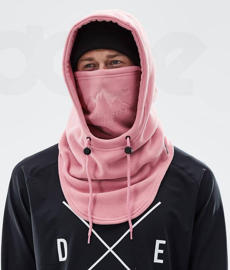 Pink Men's Dope Cozy Hood II Facemasks | India_D1177