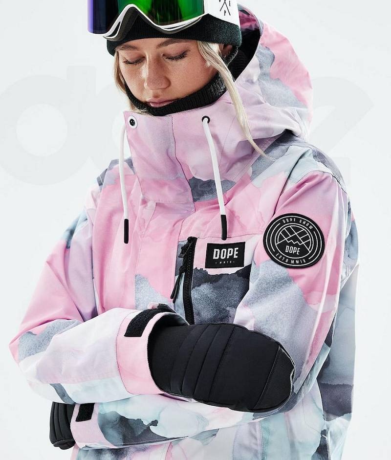 Pink Women's Dope Blizzard W Full Zip 2021 Snowboard Jackets | India_D1789