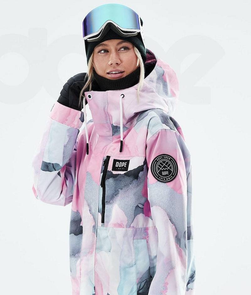 Pink Women's Dope Blizzard W Full Zip 2021 Snowboard Jackets | India_D1789