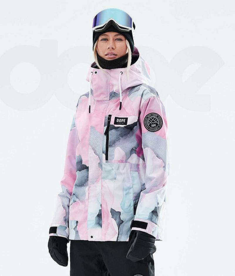 Pink Women\'s Dope Blizzard W Full Zip 2021 Snowboard Jackets | India_D1789