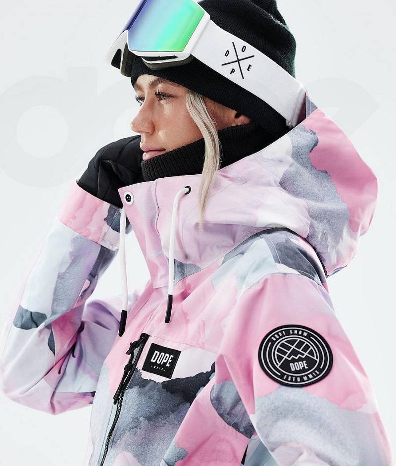 Pink Women's Dope Blizzard W Full Zip 2021 Ski Jackets | India_D1117