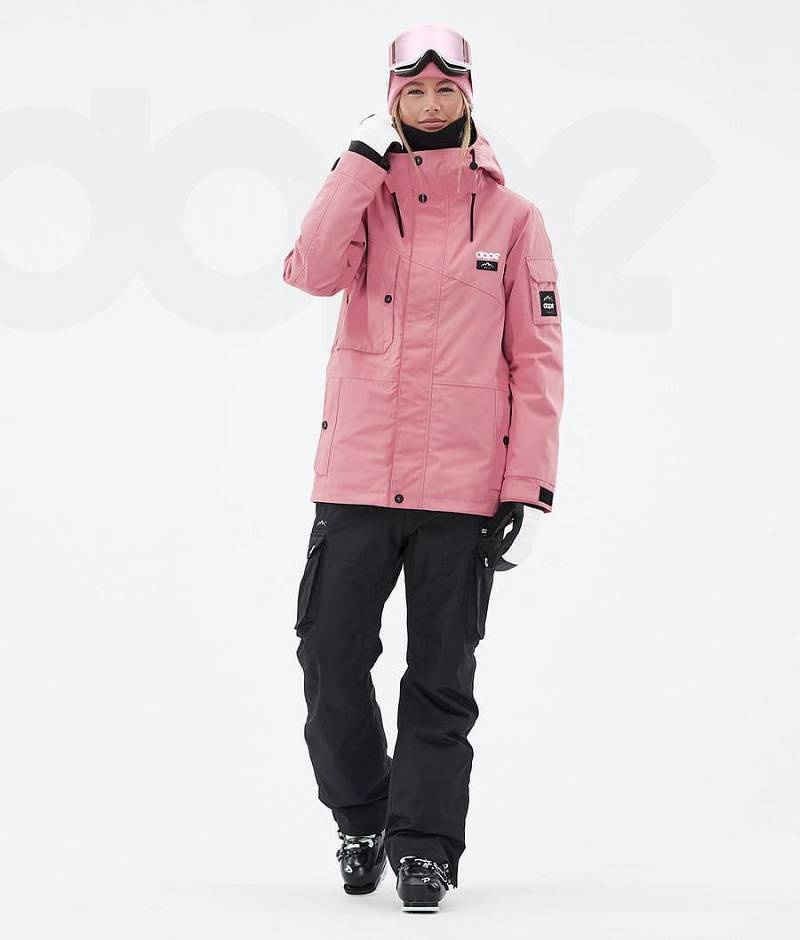 Pink / Black Women's Dope Adept W Ski Jackets | India_D2433