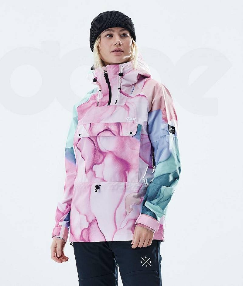 Pink / Green Women's Dope Hiker W Outdoor Jackets | India_D1180