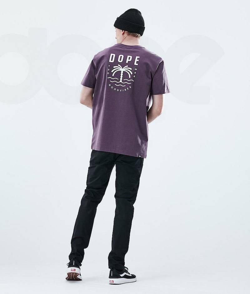 Purple Men's Dope Daily T-shirts | India_D1291