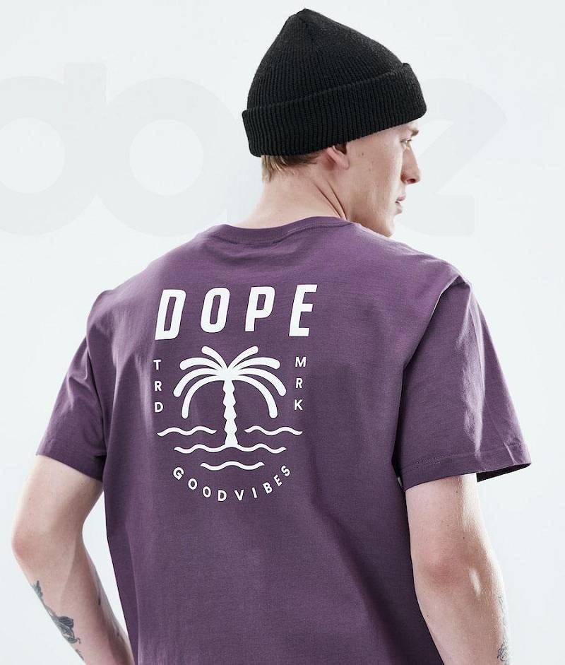 Purple Men's Dope Daily T-shirts | India_D1291