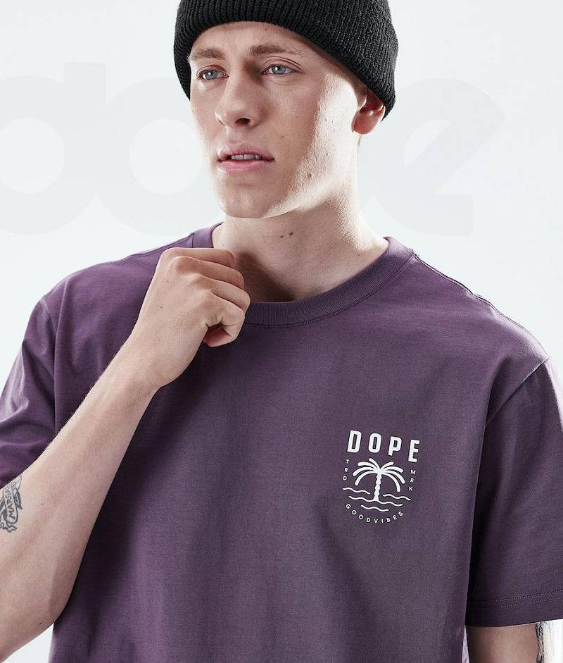 Purple Men's Dope Daily T-shirts | India_D1291