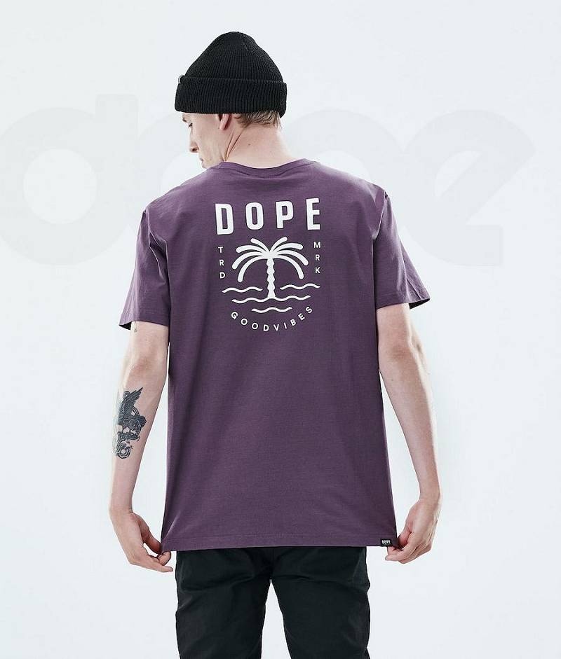 Purple Men\'s Dope Daily T-shirts | India_D1291