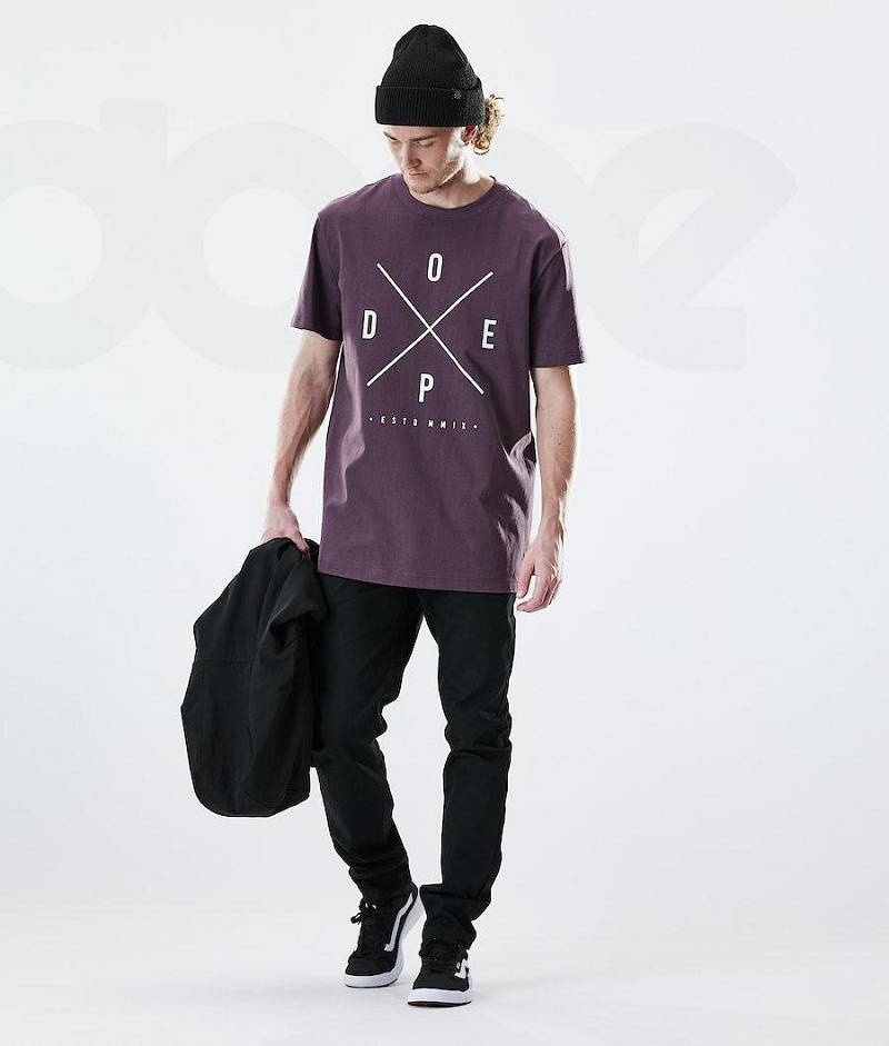 Purple Men's Dope Daily T-shirts | India_D2436