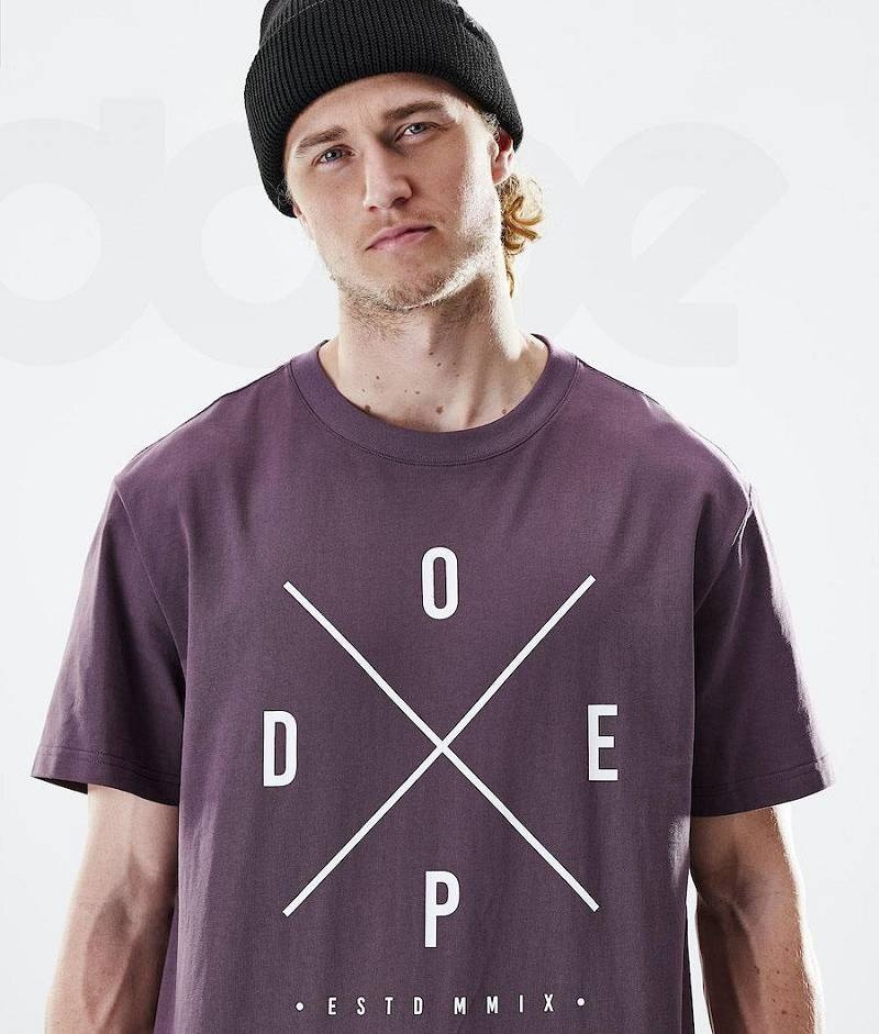 Purple Men's Dope Daily T-shirts | India_D2436