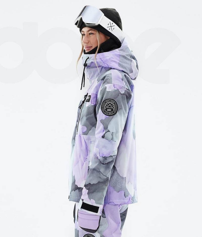 Purple Women's Dope Blizzard W Full Zip Ski Jackets | India_D1555