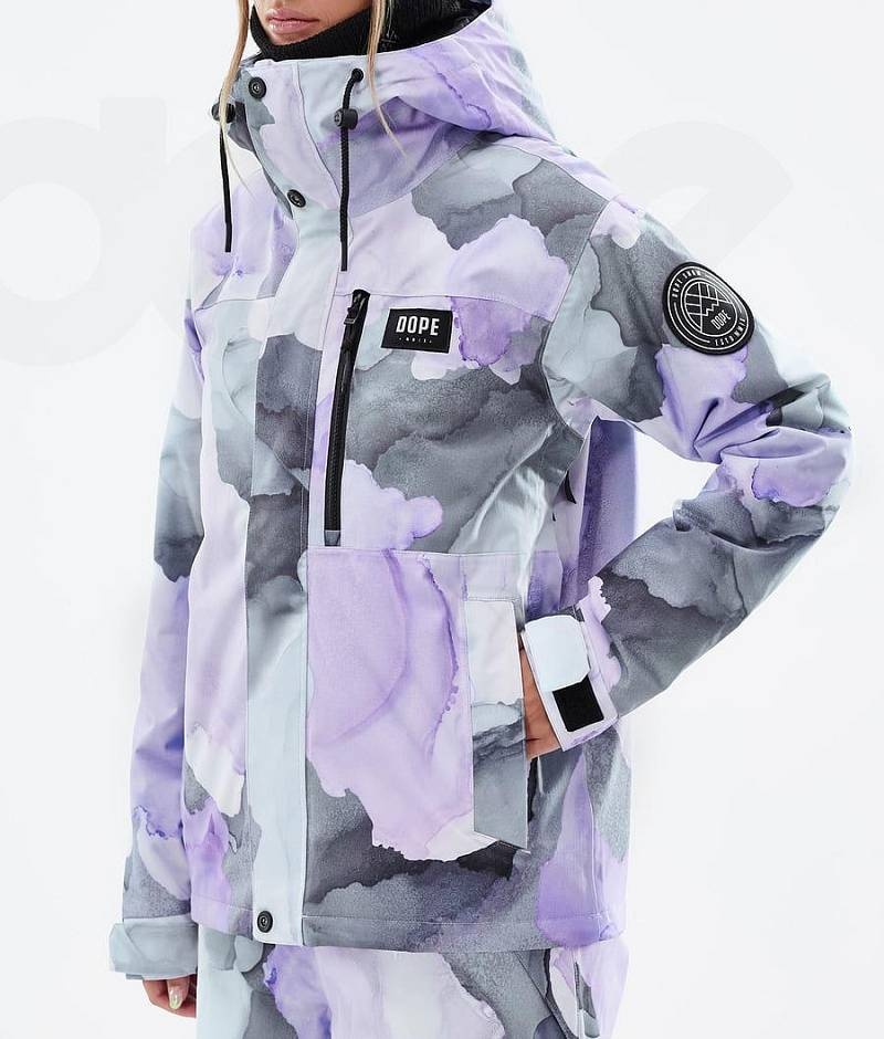 Purple Women's Dope Blizzard W Full Zip Ski Jackets | India_D1555