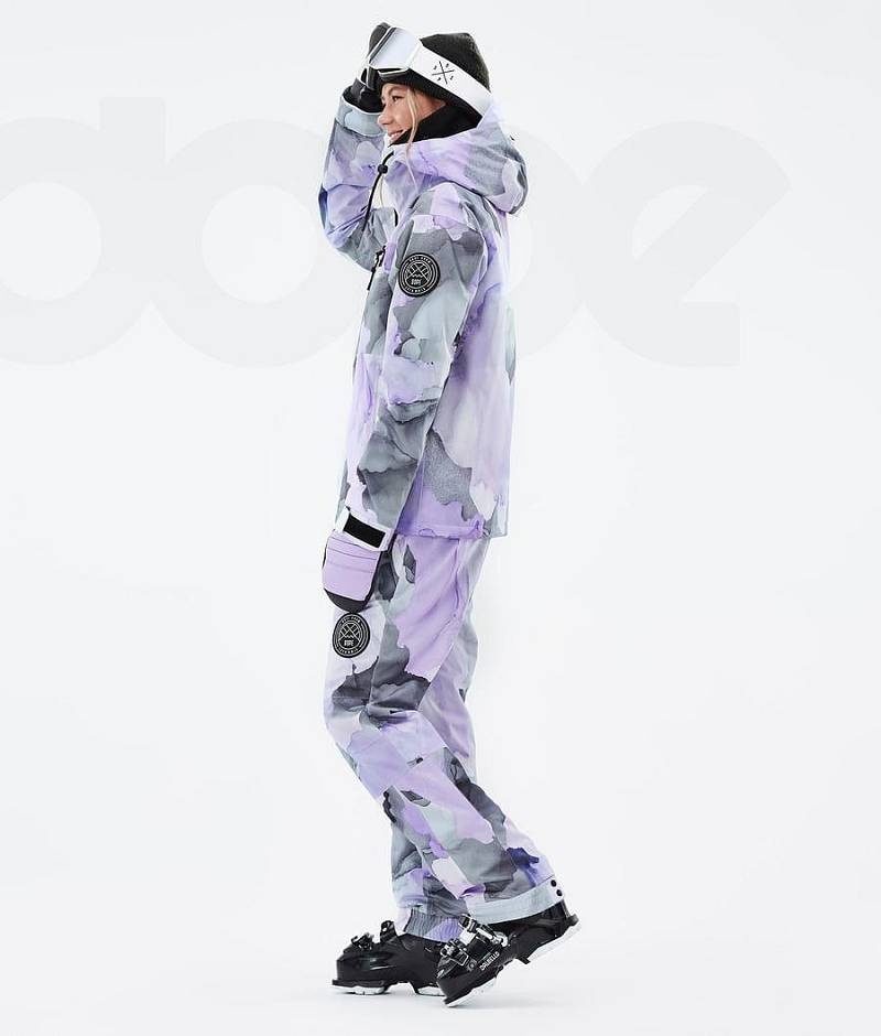 Purple Women's Dope Blizzard W Full Zip Ski Jackets | India_D1555