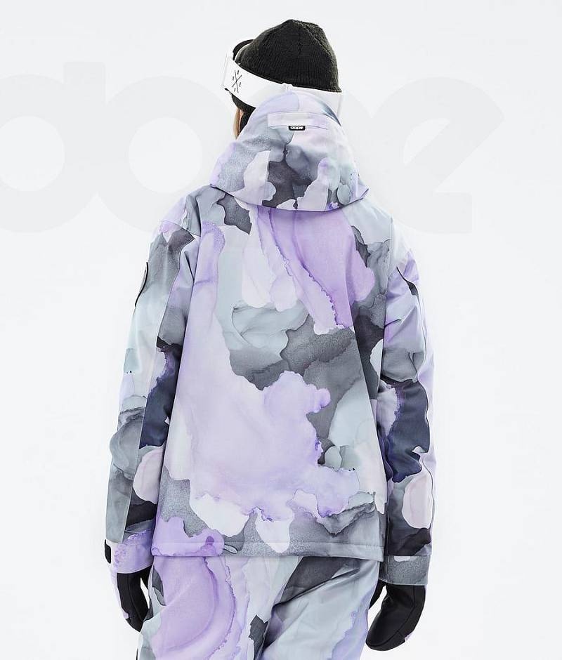 Purple Women's Dope Blizzard W Full Zip Ski Jackets | India_D1555