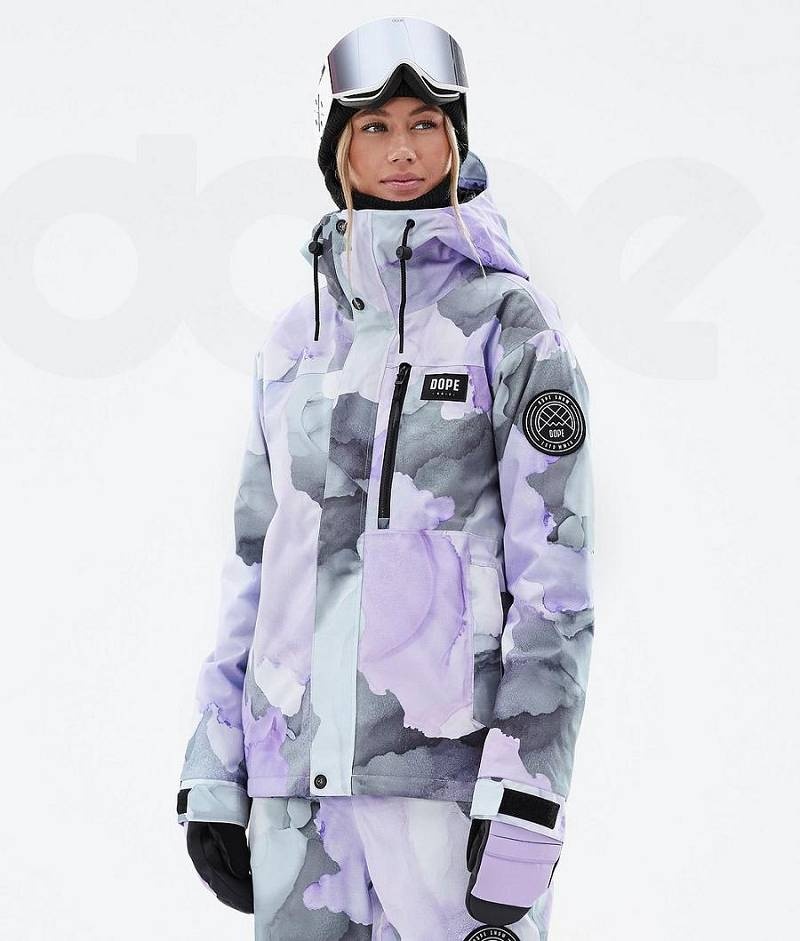 Purple Women\'s Dope Blizzard W Full Zip Ski Jackets | India_D1555