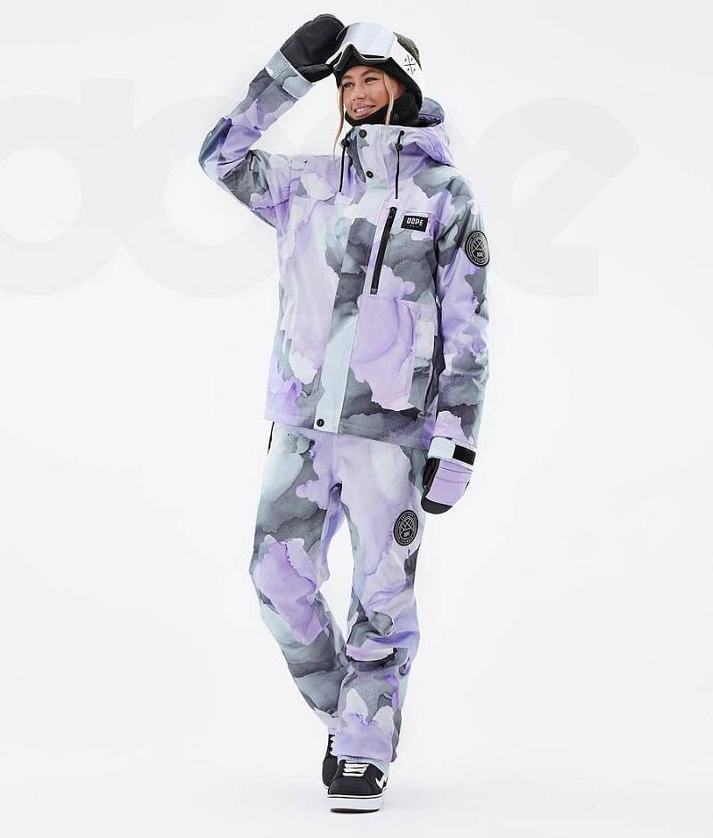 Purple Women's Dope Blizzard W Full Zip Snowboard Jackets | India_D1817