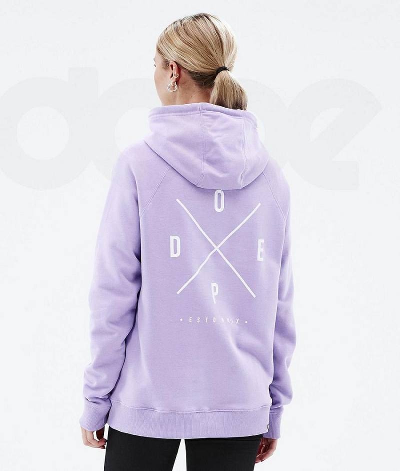 Purple Women\'s Dope Common W Hoodies | India_D1306