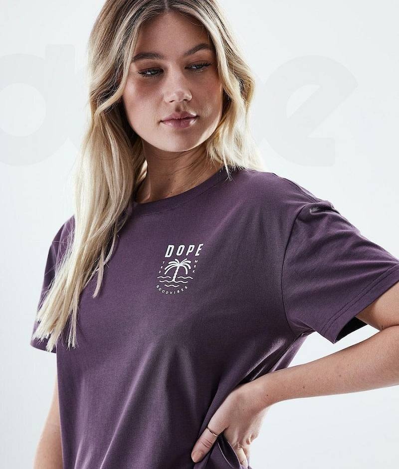 Purple Women's Dope Regular T-shirts | India_D1944