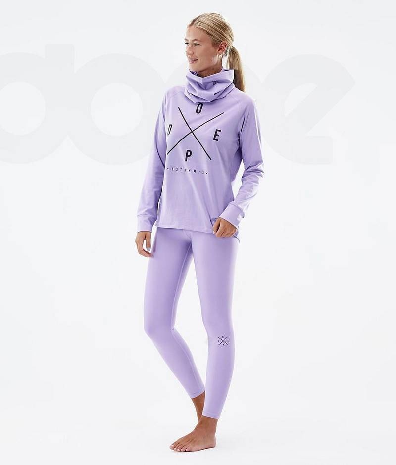 Purple Women's Dope Snuggle W Base Layer Pants | India_D2138