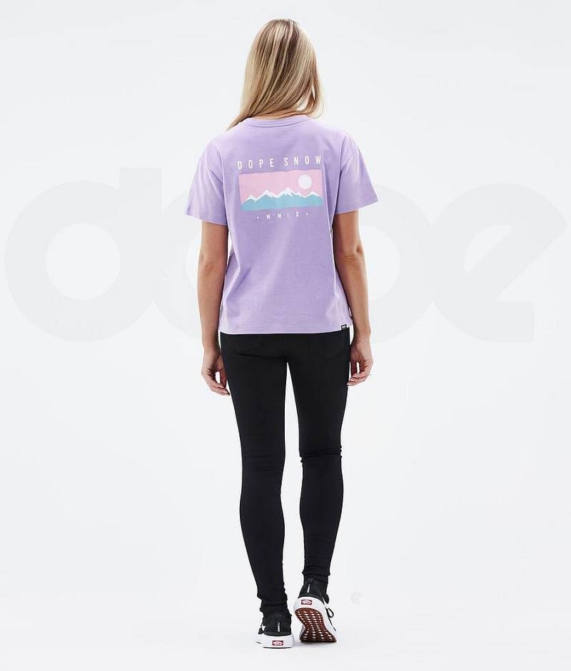 Purple Women's Dope Standard W T-shirts | India_D1496