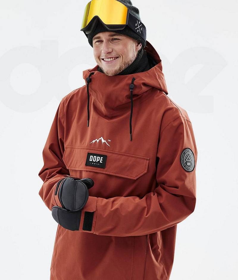 Red Men's Dope Blizzard Ski Jackets | India_D2042